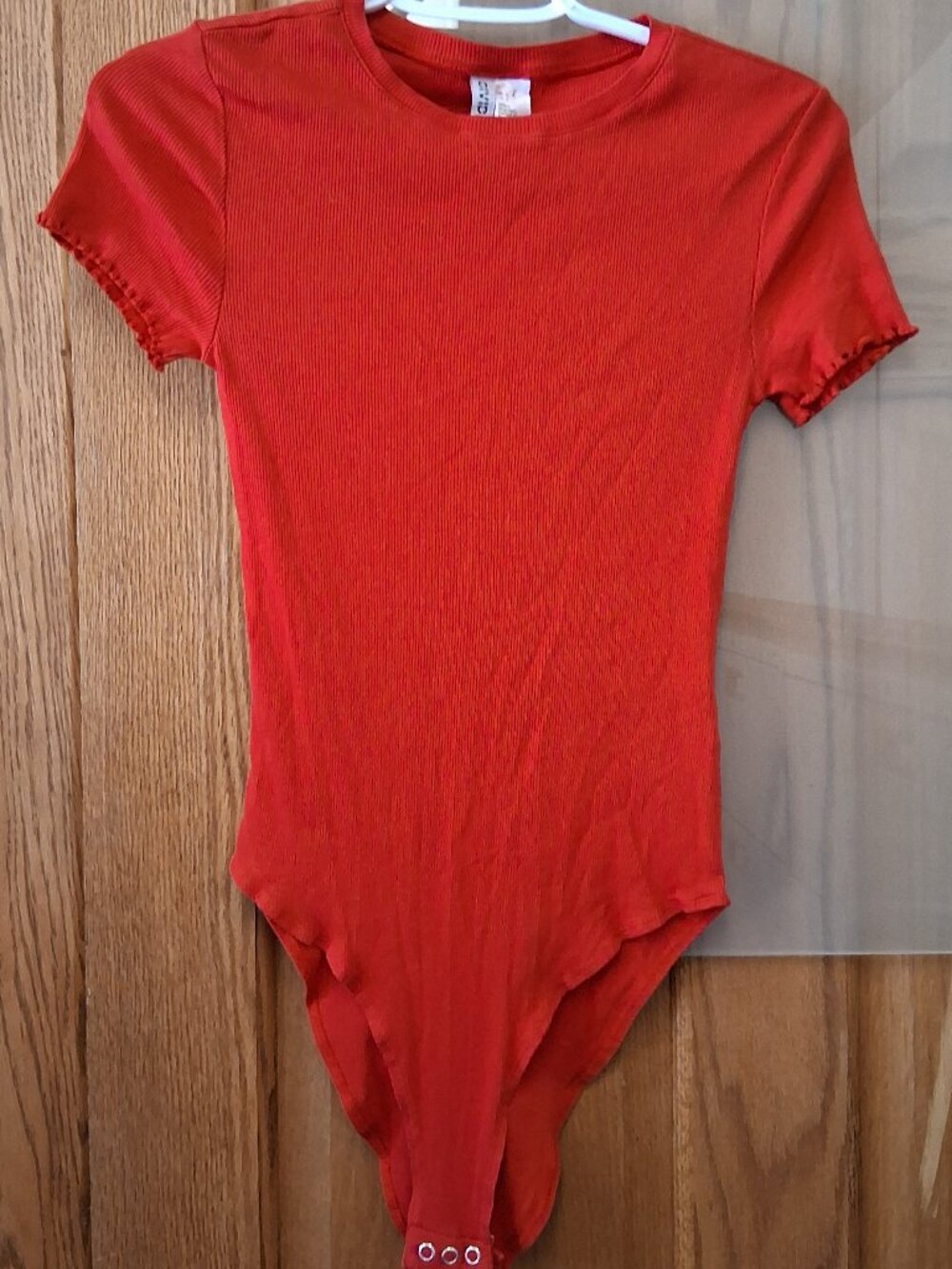 Women's size small ribbed red bodysuit